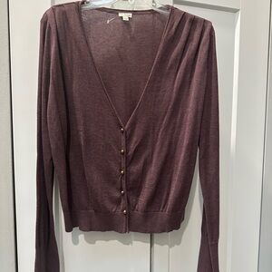 Hinge Raisin/Plum Knit Cardigan